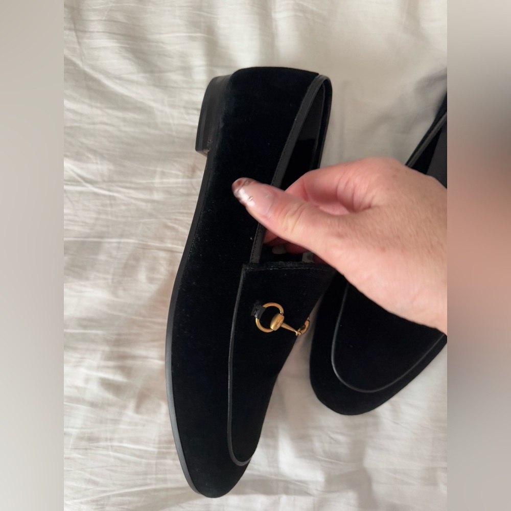 Gucci Jordaan Velvet Loafers - Picture 9 of 11
